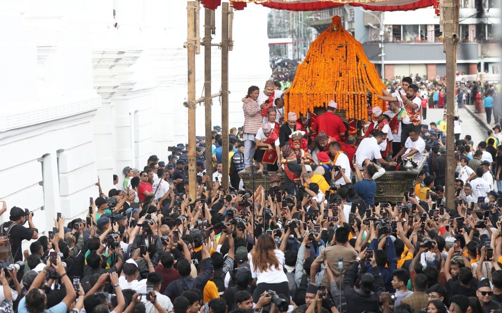 इन्द्रजात्राको रथ यात्रा आरम्भ भएको छ Photo 1