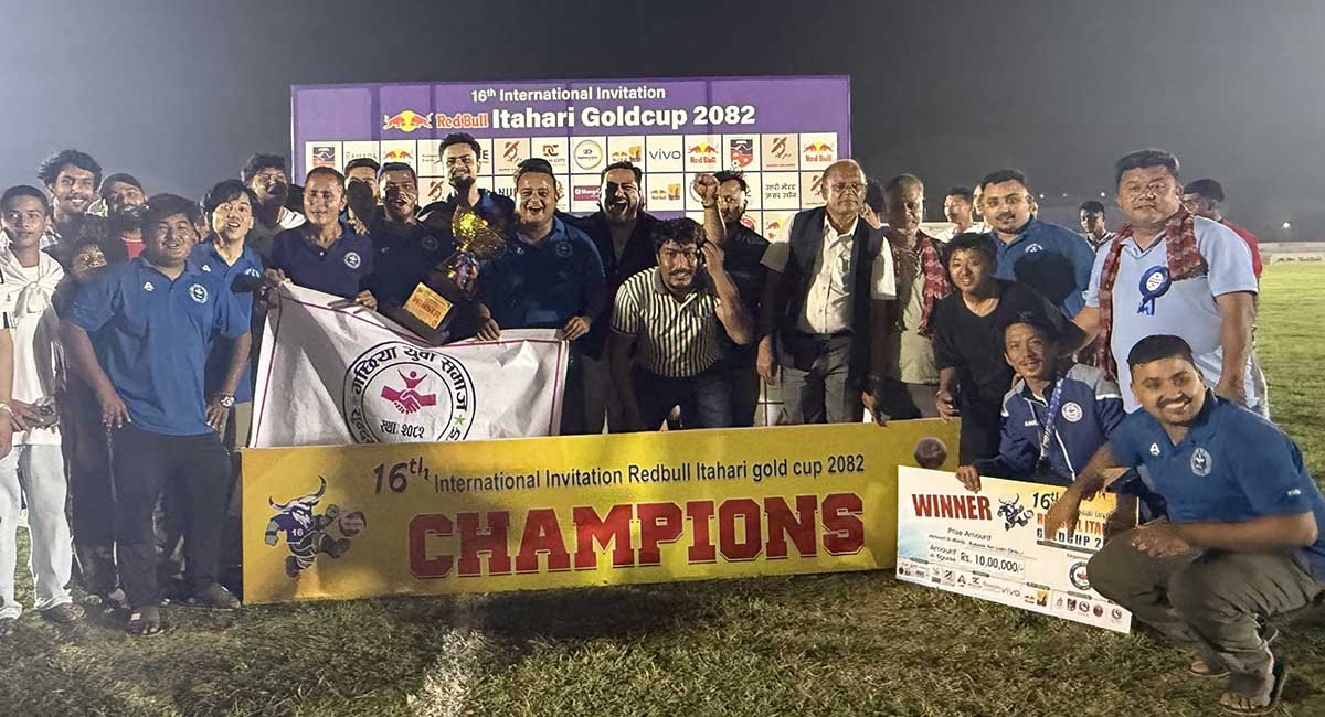 अन्तिम मिनेटको गोलले इटहरी गोल्डकप गछियाको पोल्टामा