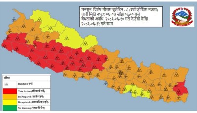वर्षाले गण्डकी र सुदूरपश्चिम प्रदेशका २७ जिल्लामा उच्च जोखिममा Image