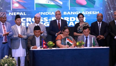 नेपालबाट बंगलादेशमा विद्युत् निर्यात औपचारिक रूपमा सुरु,  नेपालमा सवा अर्ब भित्रिने Image