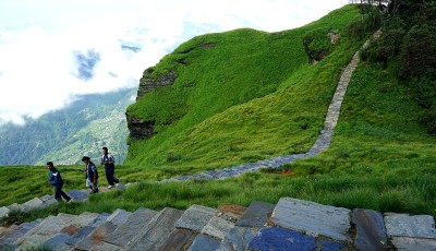 जलजलाको पहाडमा निर्माण भएको पदमार्ग Image
