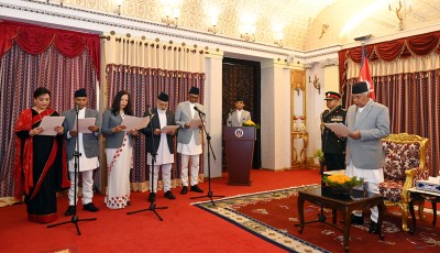 नवनियुक्त पाँच राजदूतद्वारा पद तथा गोपनीयताको शपथ (नामावलीसहित) Image