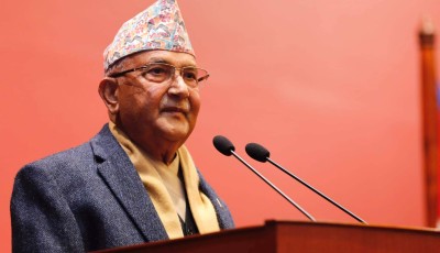 प्रधानमन्त्री र मन्त्रीहरूले राष्ट्रिय सभामा विधेयक पेस गर्दै (कार्यसूचीसहित) Image