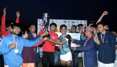 पाँचौँ कटारी मेयर गोल्डकप फुटबल प्रतियोगिता: काठमाडौँ च्याम्पियन ब्वाइजको उपाधि जित Image