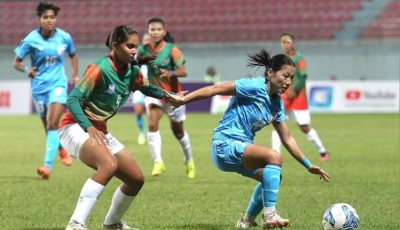 साफ च्याम्पियनसिप फुटबल : बङ्गलादेशले भारतलाई हरायो Image