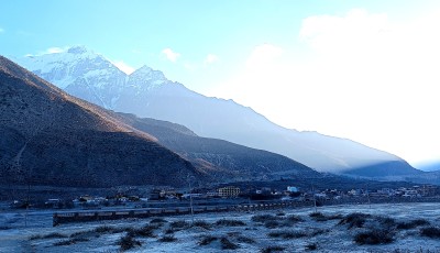 Stunning View of Jomsom Bazaar with Nilgiri Himal Image