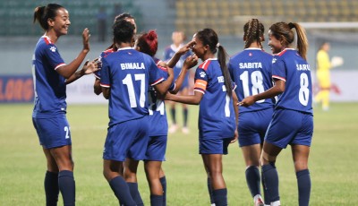 माल्दिभ्सको पोष्टमा नेपालको गोल वर्षा, रेखा एक्लैले गरिन्‌ ५ गोल Image