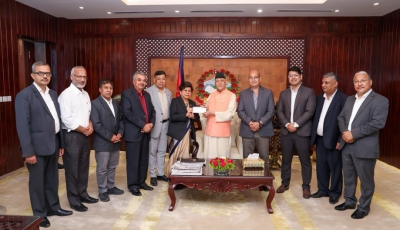 प्रधानमन्त्री दैवी प्रकोप राहत कोषमा साल्ट ट्रेडिङद्वारा रु ६० लाख सहयोग Image