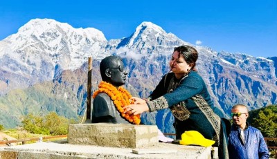 मर्दी हिमालमा सुदीपको शालिक: पर्यटन विकासका प्रेरक संघर्षको प्रतीक Image