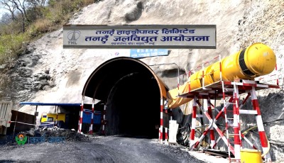 तनहुँ जलविद्युत्: तिहारमा पनि दिनरात काम, ६२ प्रतिशत पूरा Image