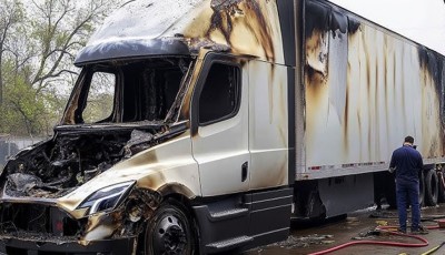 टेस्ला ट्रकमा भएको आगलागी नियन्त्रण गर्न २ लाख लिटर पानी प्रयोग Image