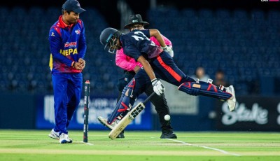 तेस्रो खेलमा अमेरिकाले नेपाललाई दियो १५७ रनको चुनौती Image