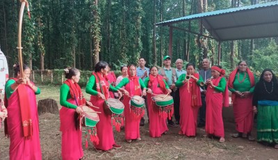 आमा समूहलाई नौमती बाजा बजाउन भ्याइनभ्याइ Image