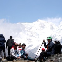 Domestic Tourists Trekking Towards Kanchenjunga Base Camp Image