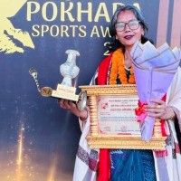 ओलम्पियन  केसीलाई लाइफटाइम अचिभमेन्ट अवार्ड Image