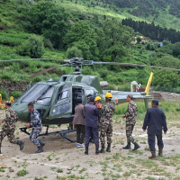 डोल्पा बाढी अपडेट: गम्भीर घाइते रेउली विकको सेनाको हेलिकप्टरबाट उद्धार Image