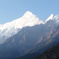 Stunning View of Nilgiri Himal from Jomsom Bazaar Image