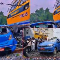 जनकपुरमा रेल र कार ठोक्किए Image